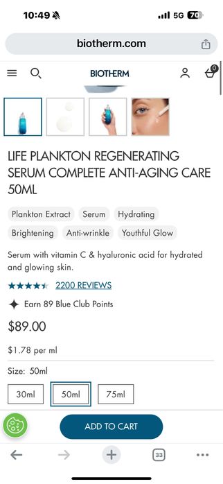 Biotherm life plankton regenerating serum