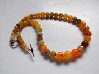 colier agate orange degrade,pietre naturale