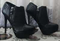 Дамски обувки висок ток естествена кожа от Дарис