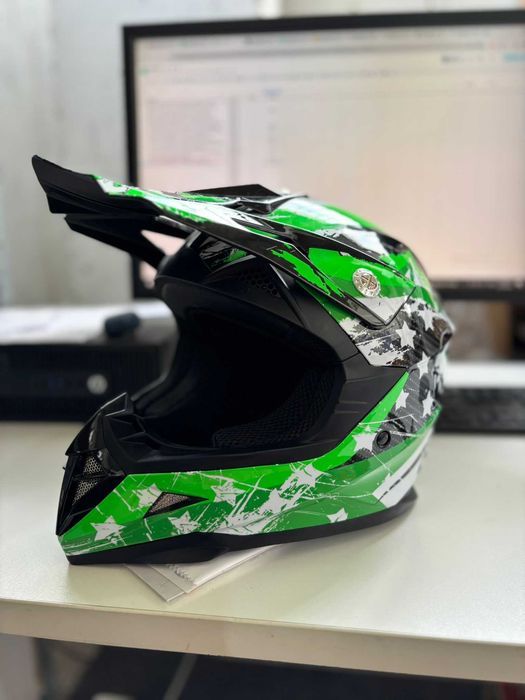 Casca moto YEMA YM-211 – marimea YM, open face, verde, sport