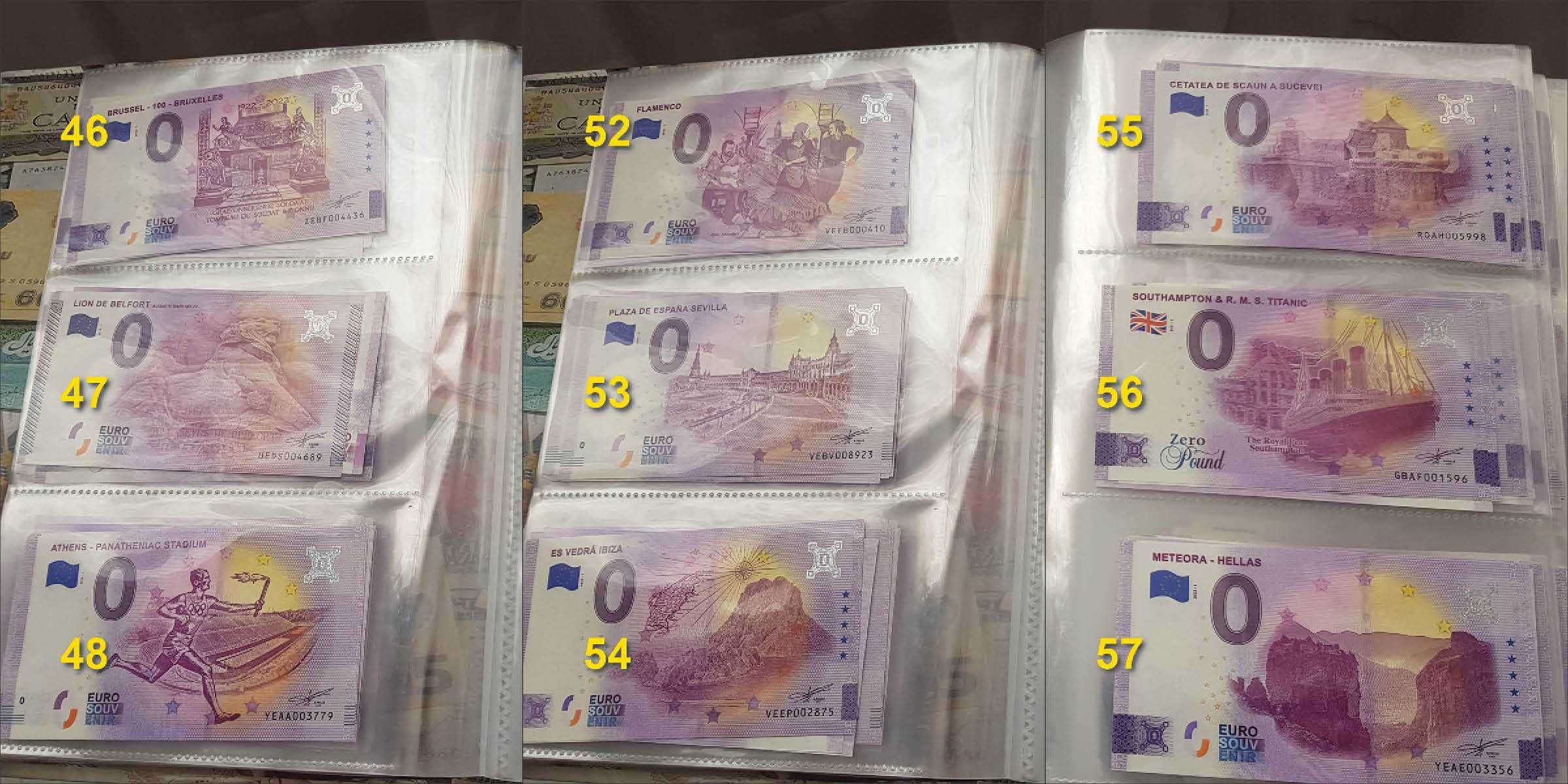 0 Евро - Сувенирни банкноти