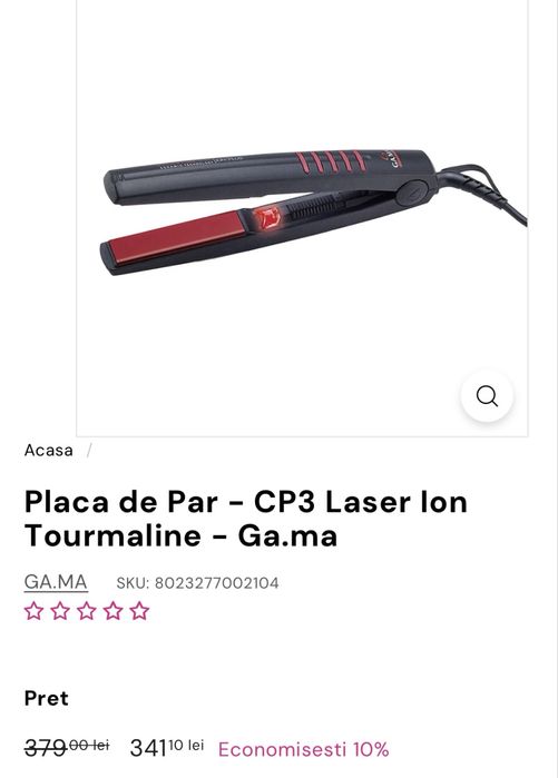 Placa par Laser Ion Tourmaline Ga.ma professional