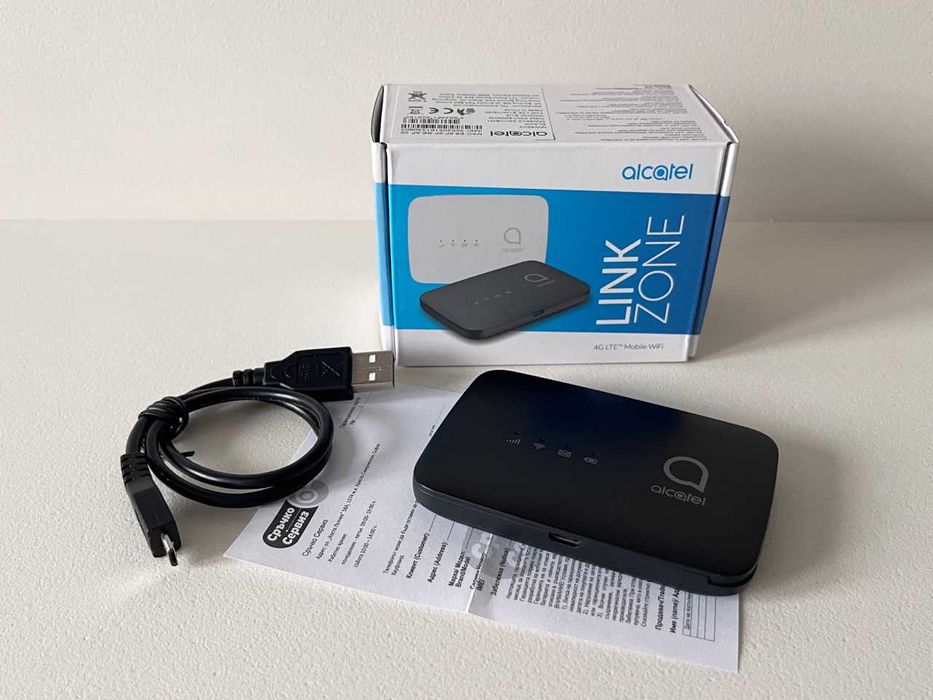 Преносим безжичен рутер Alcatel Link Zone, 150Mbps - като нов