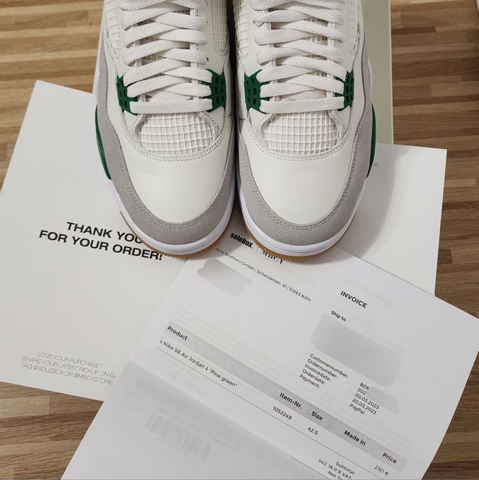 Jordan 4 Retro SB Pine Green DR5415-103 (EU42.5 | US9 | UK8)