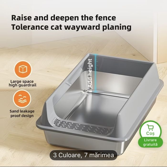 Litiera otel inoxidabil