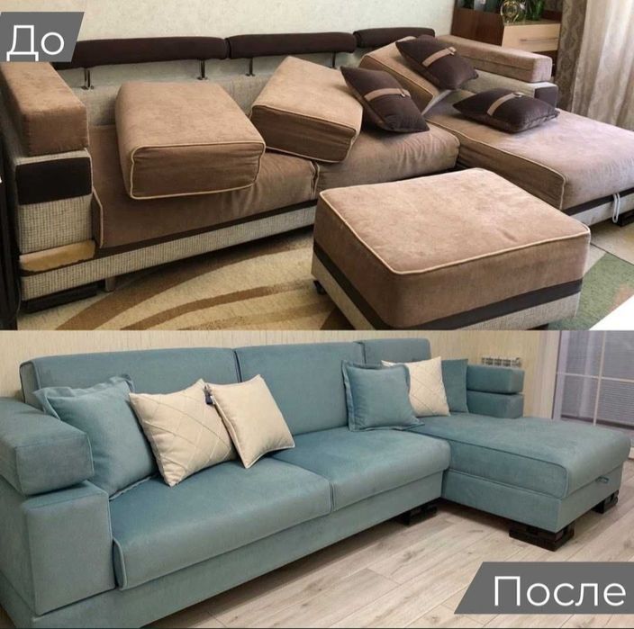 Перетяжка мягкой мебели Рестоврация мебели