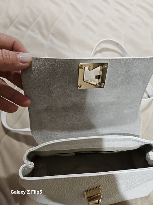 Чанта Зарена естествена кожа