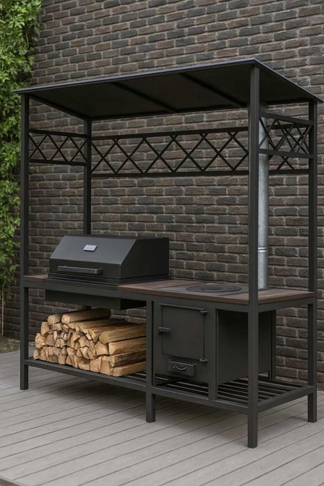 Мангальный комплекс в стиле лофт на заказ