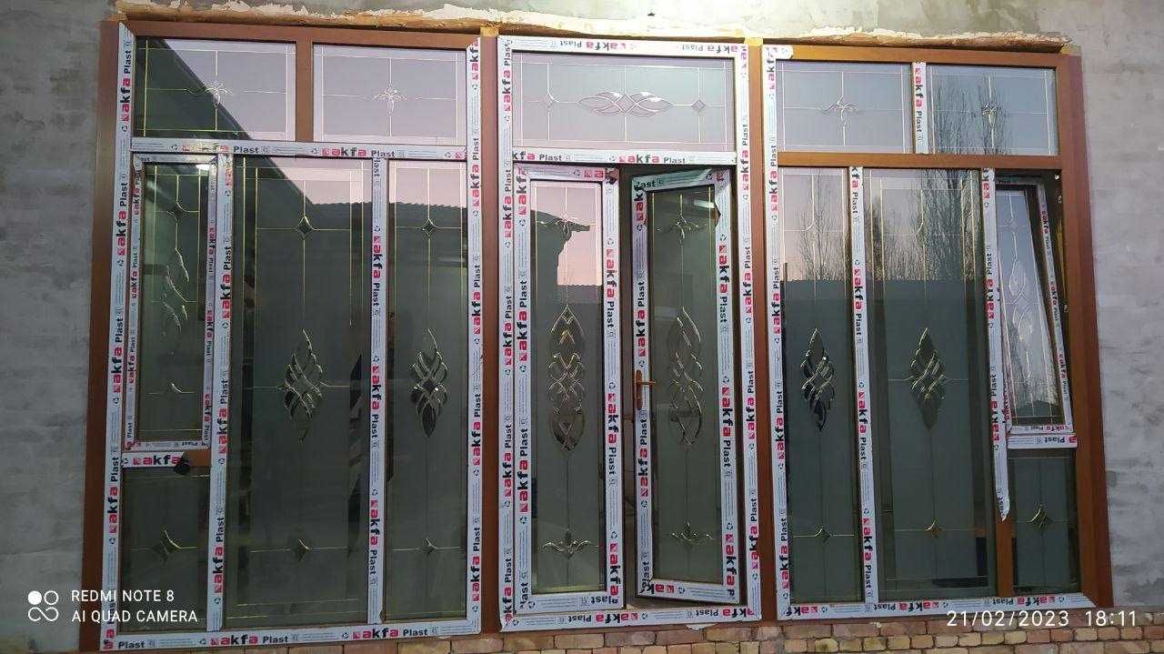 Akfa eshik akfa rom oyna Vitraj Акфа окна и двери Витражи
