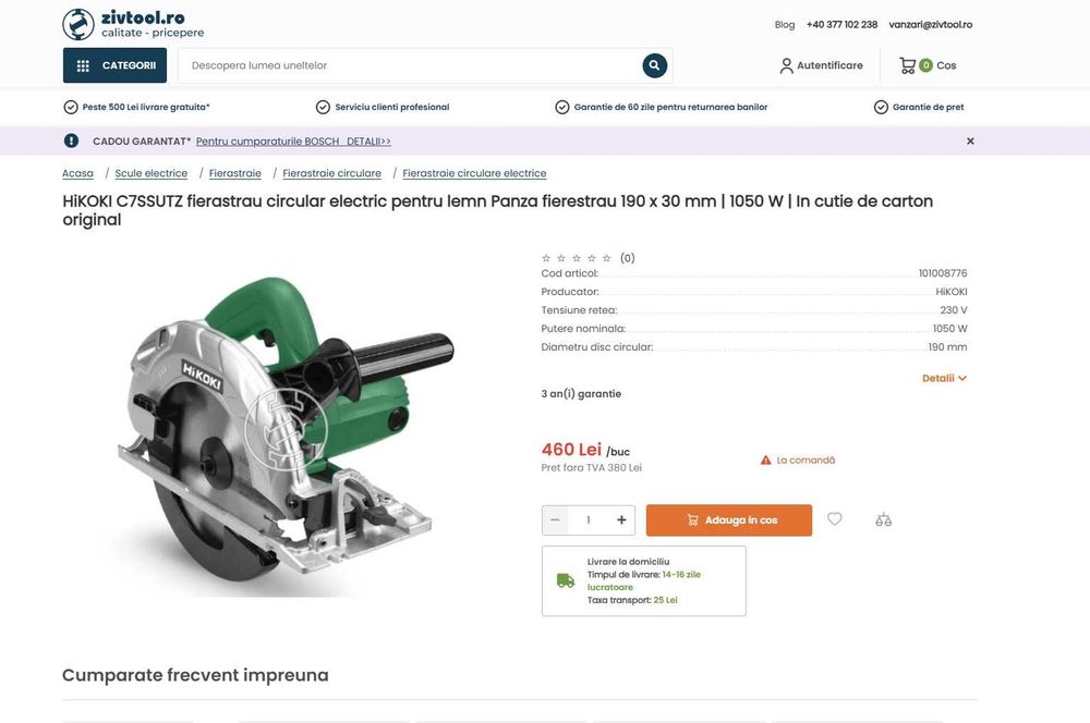 Fierastrau circular HiKOKI C7SS