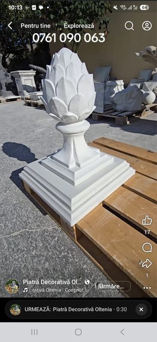 Modele noi! Coame gard , palarii ( decoratiuni de beton )