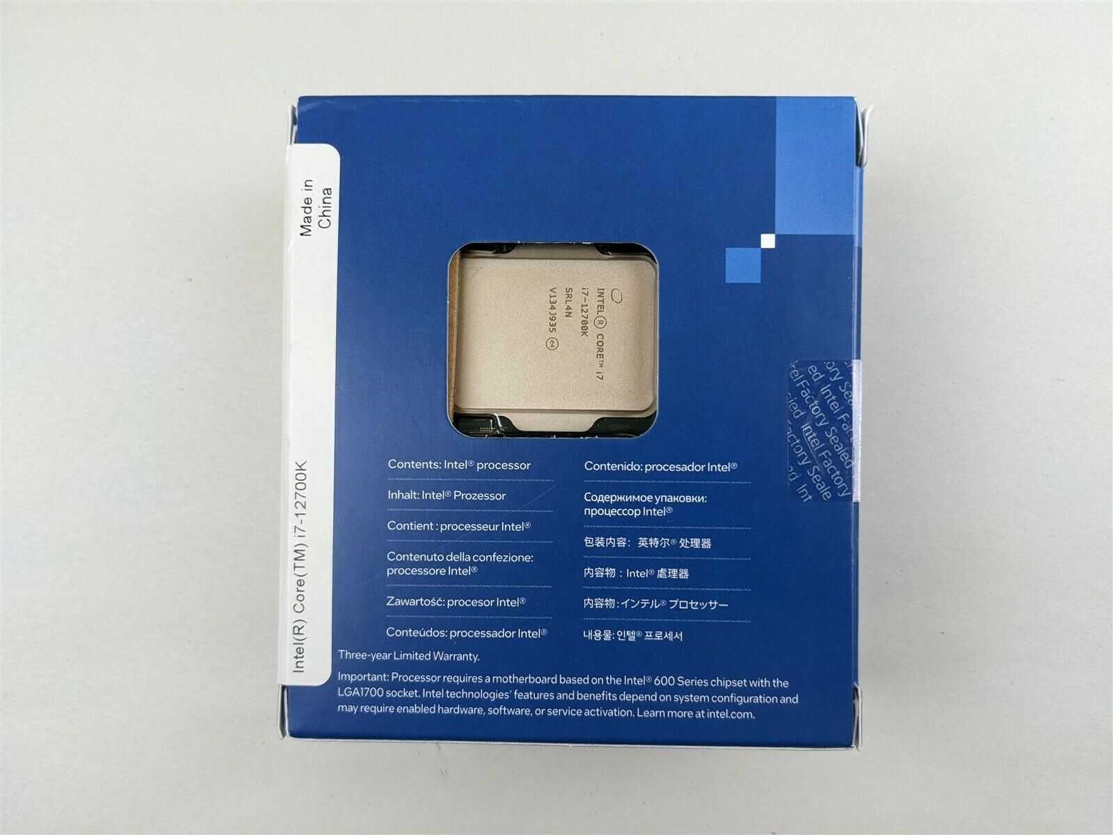 Нов Интел Intel Core i7-12700K Processor 12 Cores 5.0 GHz Unlocked