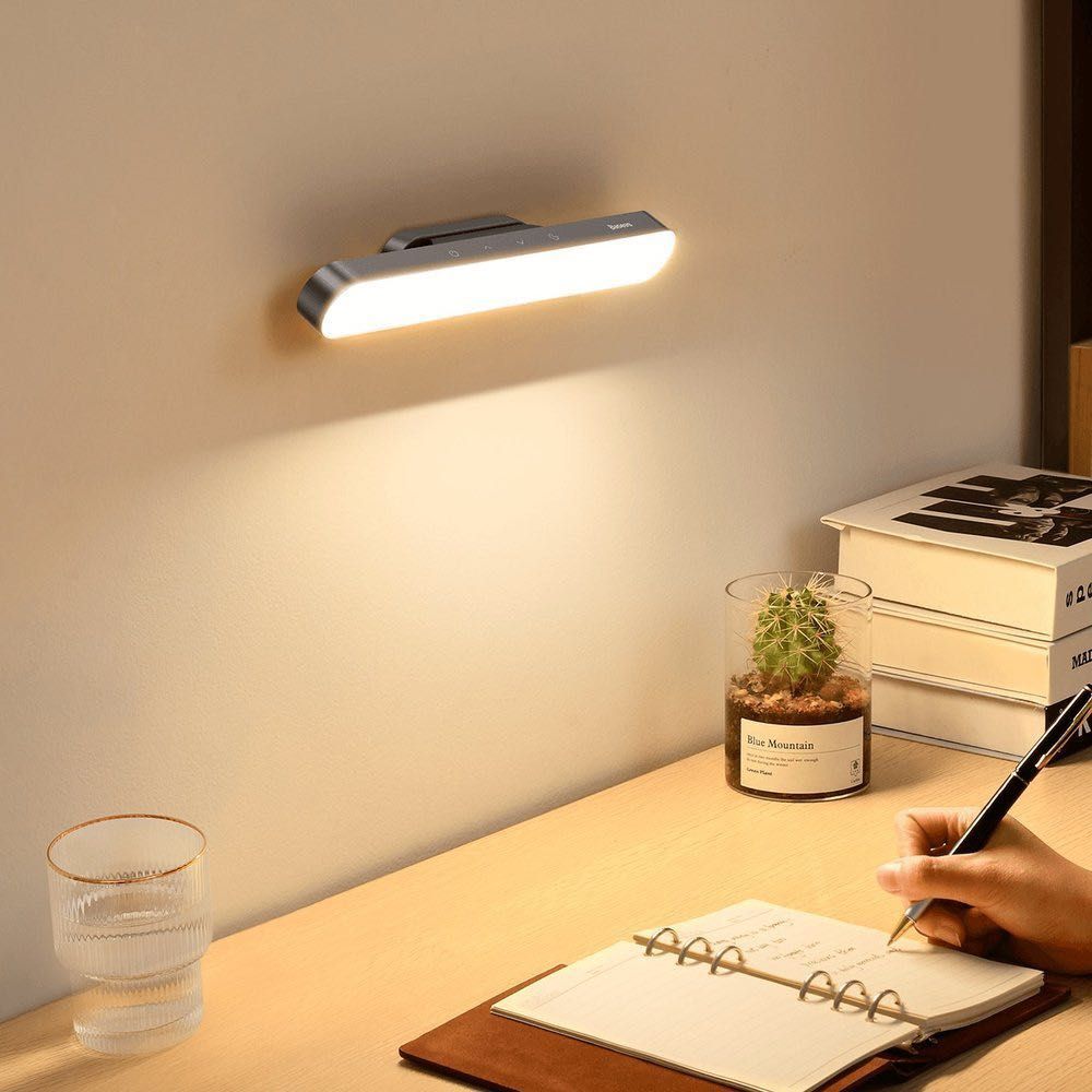 Магнитна настолна LED лампа-Baseus Magnetic Stepless Dimming Desk Lamp