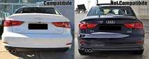 Difuzor Bara Spate AUDI A3 8V Sedan Cabrio (2012-2015) RS3 Look