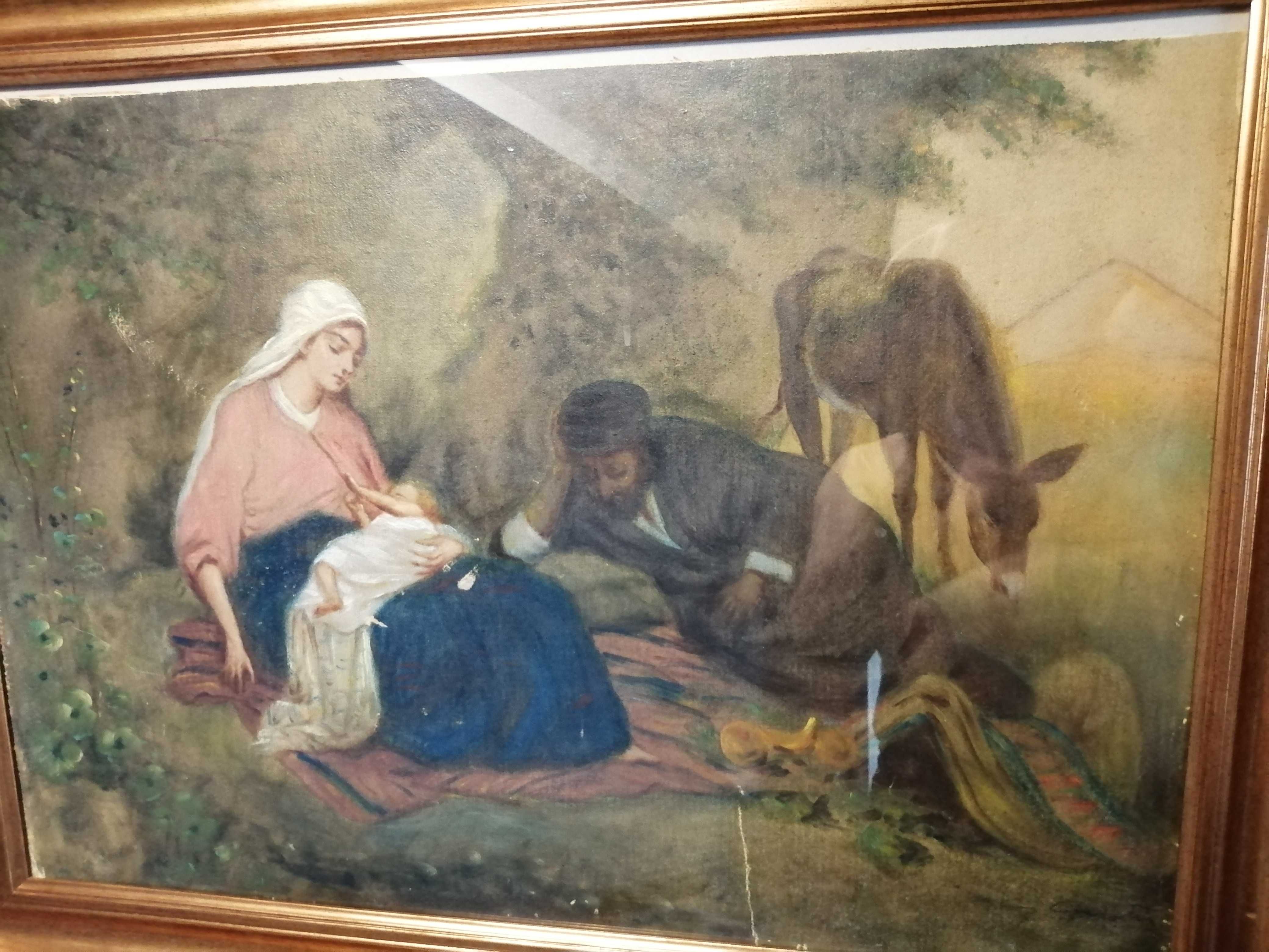 Tablou Cici Constantinescu - Tema religioasa, ulei pe panza, semnat