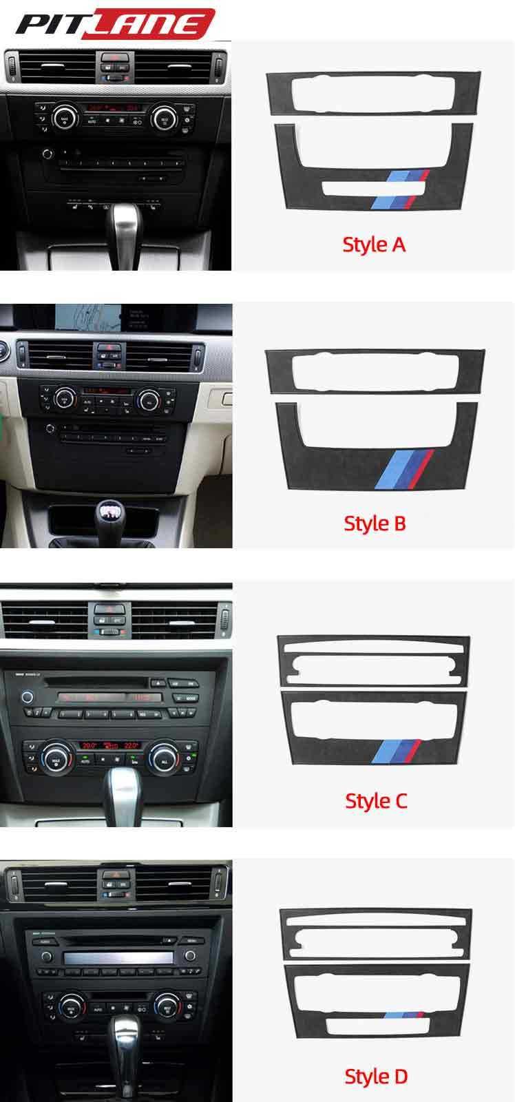 Стикер Климатик / CD: BMW E90 E92 E93 / 3 Серия 2005-12 Alcantara