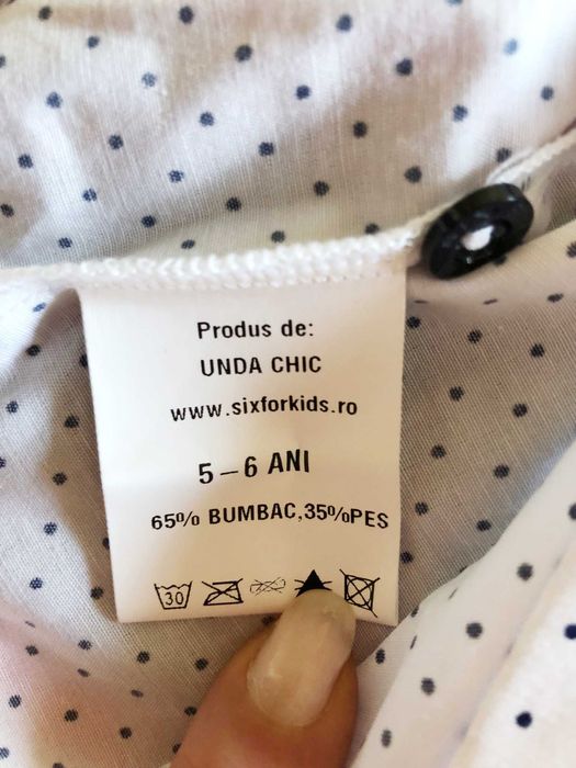 Bluzita camasa alba Six for kids 5-6 ani