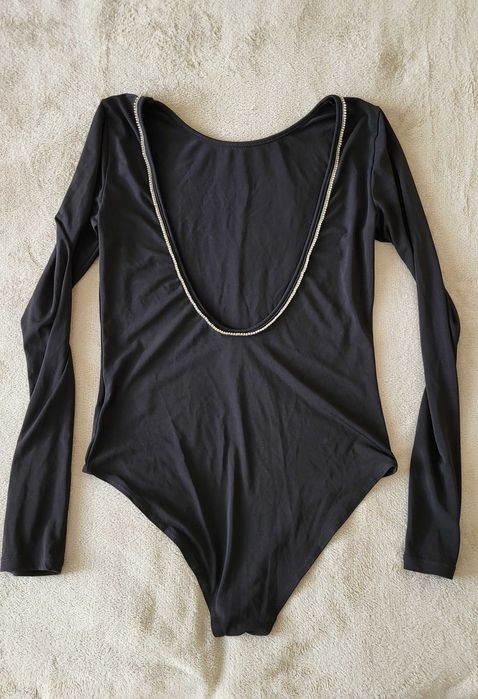 Дамско черно боди H&M