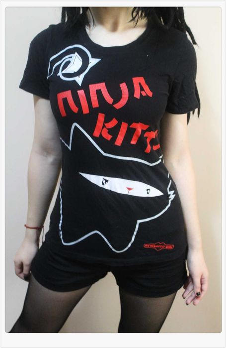 Tricou Ninja Kitty -Newbreed Girl Rock Goth Punk