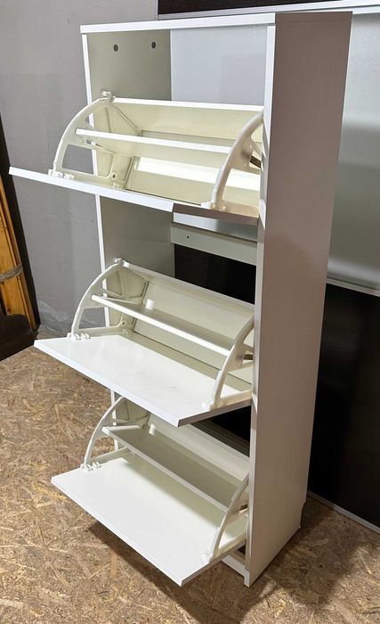 2 buc Pantofar alb tip Ikea; Dulap incaltaminte cu 3 compartimente