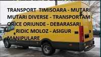 Transport Marfa Mutari Mobila Debarasari Ridic moloz Timisoara