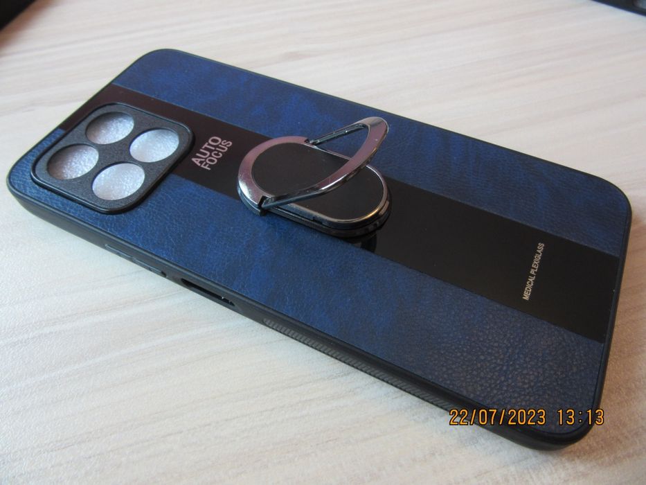 Honor 70 Lite 5G / X8 5G / PORSCHE Кожен кейс гръб с пръстен