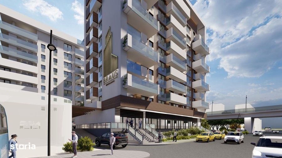 Apt 1 camera D, 44mp, et 1, bloc nou BRAUS RESIDENCE - centru - Gara!