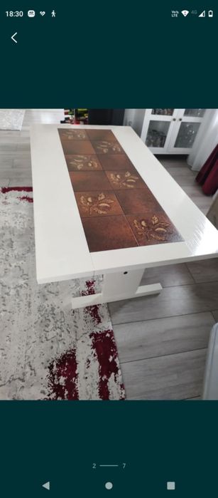 Masa de cafea din lemn masiv transport gratuit