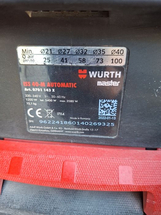Aspirator șantier Wurth ISS 40 M