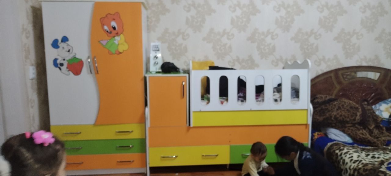 Детская мебель шкаф кроватька матрас бари тап таза