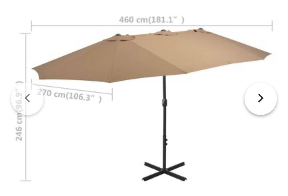 чисто нов Градински чадър