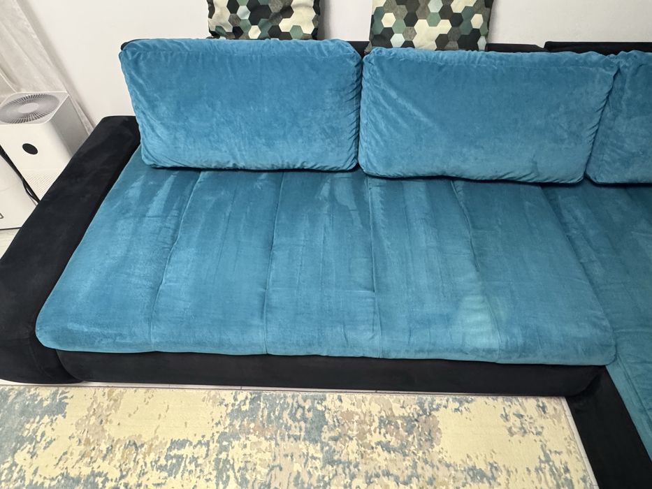 Coltar Toscania STAER, Turcoaz cu negru,  reversibil