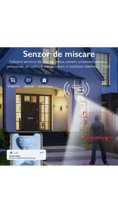 Camera de supraveghere WiFi 4K interior/exterior