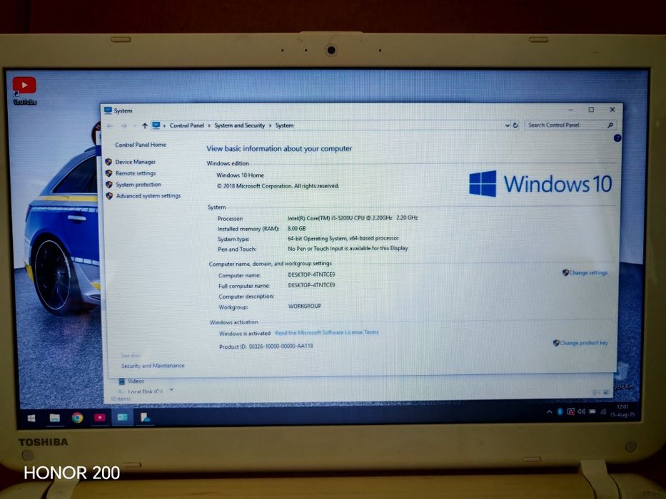 Laptop Toshiba intel core i5 alb