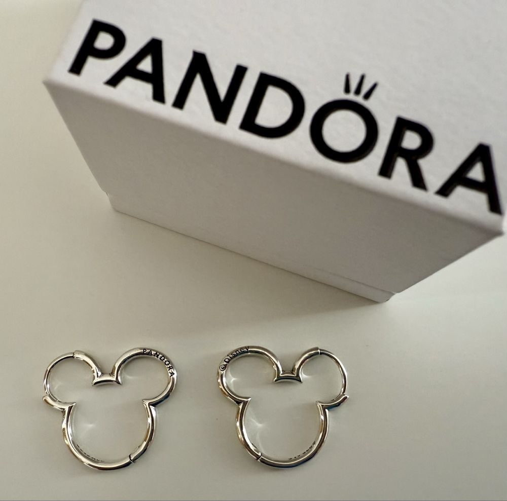ALE S925 Сребърни обеци Pandora Disney Mickey Mouse