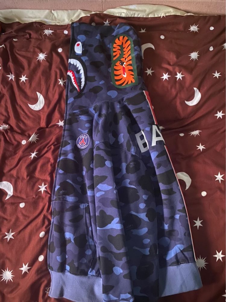 Vand bape x psg blue shark