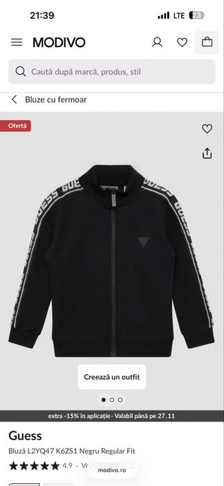 Hanorac Guess Copii 8 ani marimea s-m