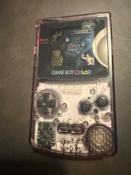 Nintendo Game Boy Color Purple transparent plus joc Knock Out Kings