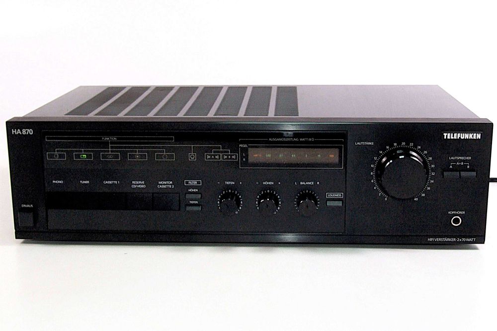 Amplificator TELEFUNKEN HA870, pt 2 sau 4 boxe x 70 W, 4-16 ohm, NOU
