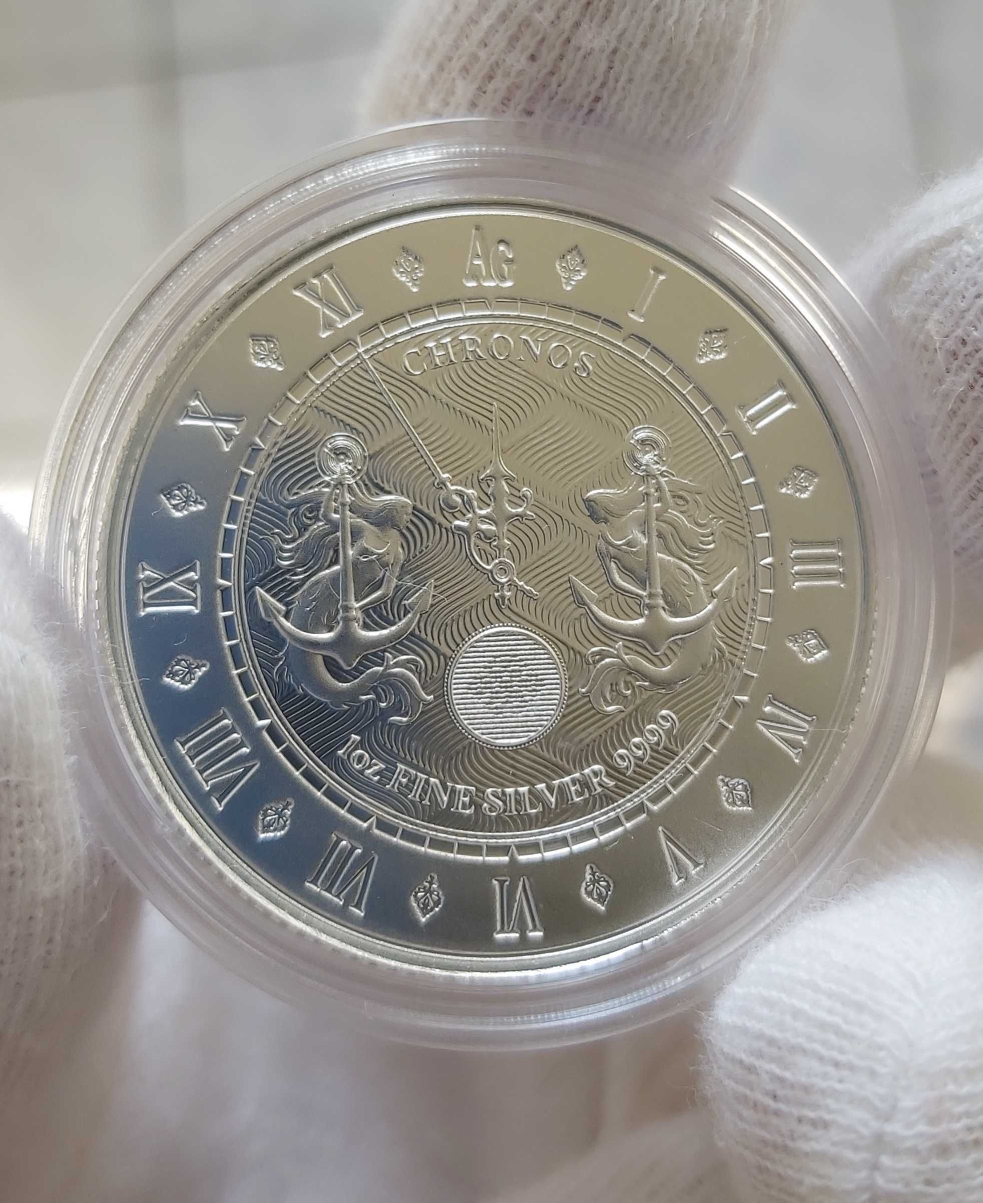 Moneda argint pur 999.9 investitie 1 oz 31.1 grame noua Chronos 2021