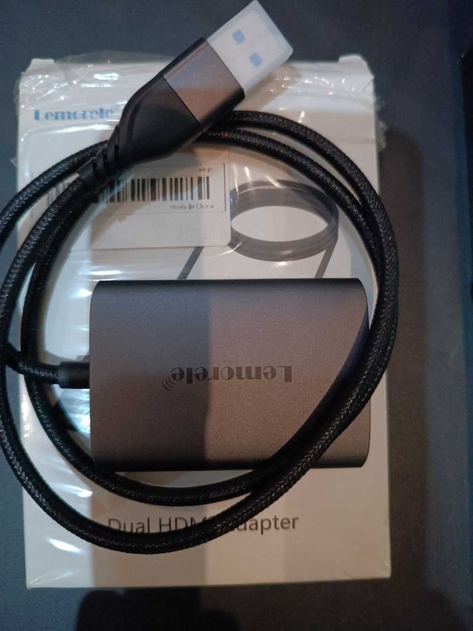 Продаю USB (A/C) to HDMI адаптер на 2 монитора FHD