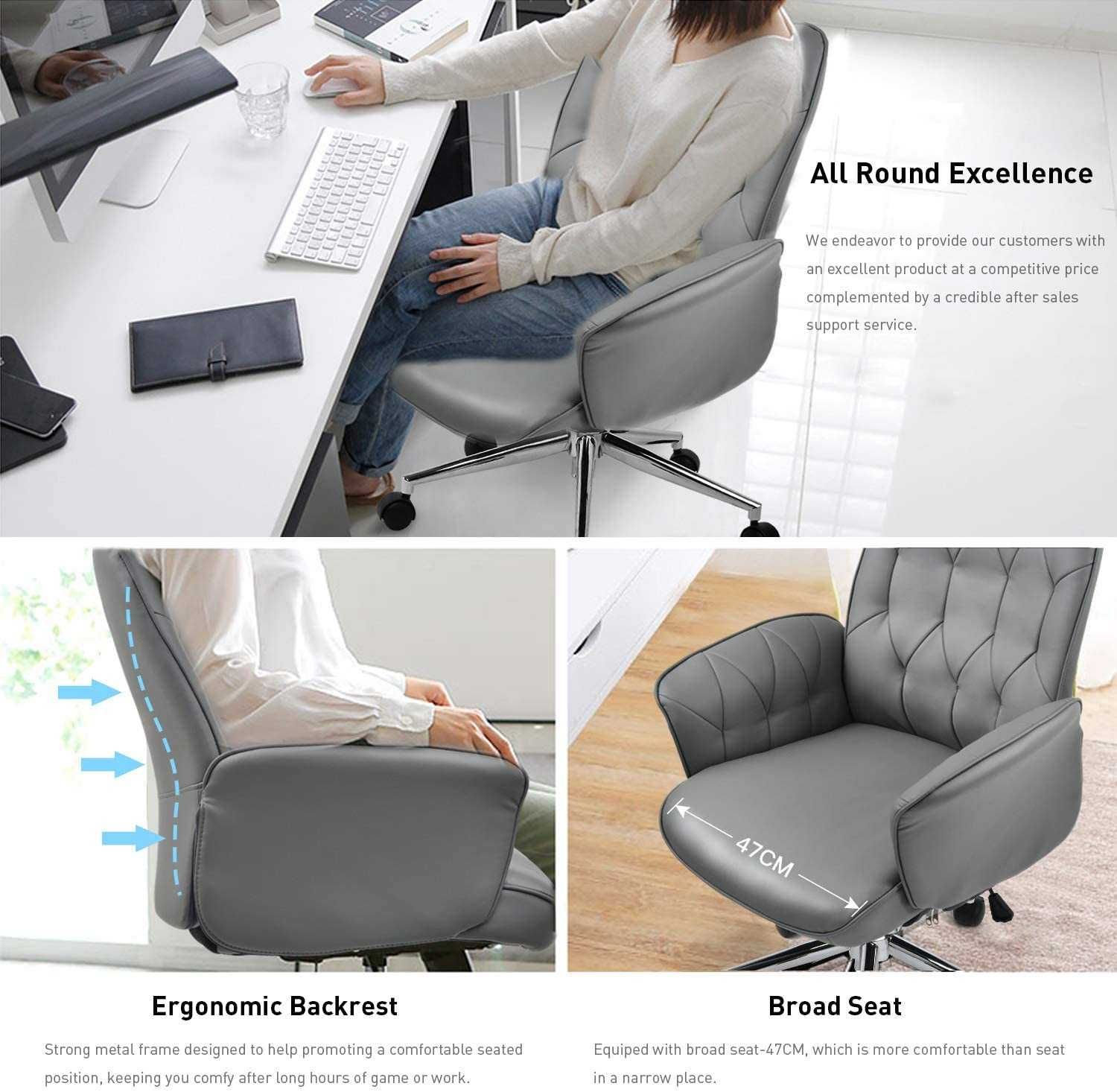 Кожен офис стол тип кресло DE-UM 185