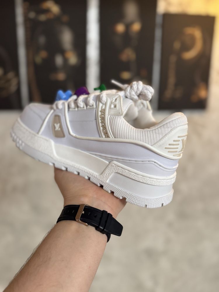 Adidasi Barbati Louis Vuitton Maxi Trainer White & Crem!