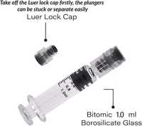 Seringă Luer Lock, sticlă borosilcat 1 ml 100 buc Non-medical fără ace