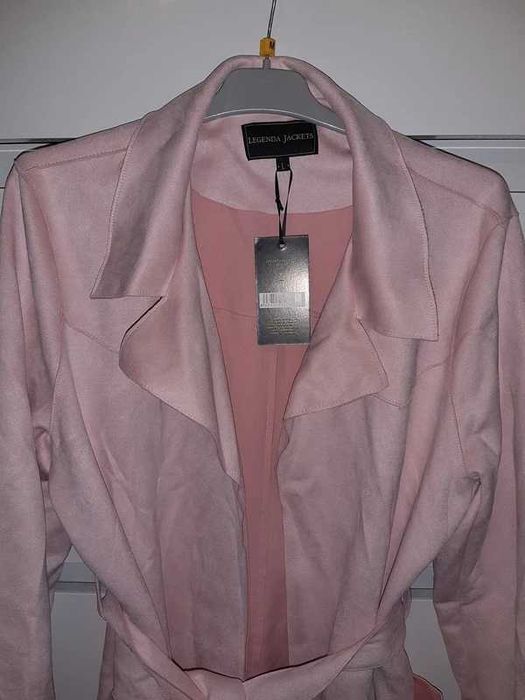 Jachetă Legenda Jackets, roz, catifelată, nouă