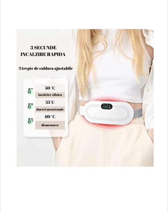 Centura abdominala cu functie de incalzire, anti-dureri menstruale