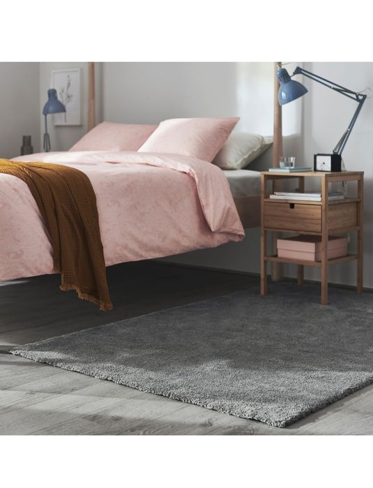 Covor Ikea Stoense gri 2 x 133x195 cm / alb-murdar 80x150 cm
