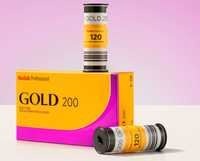 Среднеформатная фотоплёнка Kodak Gold 200 (120 тип)