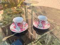 Set 2 cesti cafea portelan