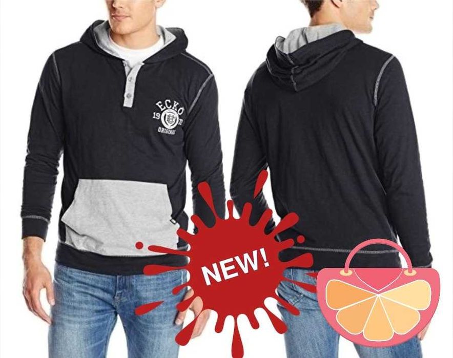 ECKO UNLTD – Мъжки суичър с качулка в черно "BLACK HOODIE" M-L-XL нов